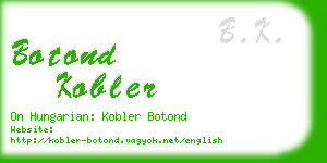 botond kobler business card